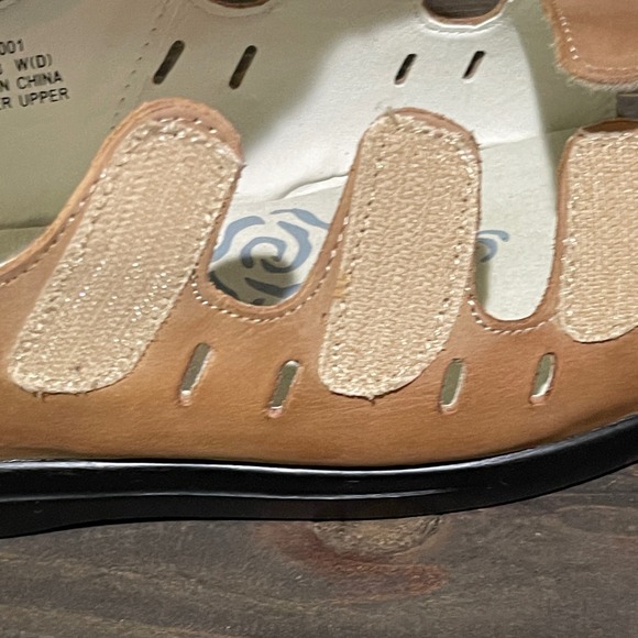 Proper Breeze Women's Size 8W(D)‎ Leather Slingback Sandals Style #W0001 Tan - Picture 10 of 13